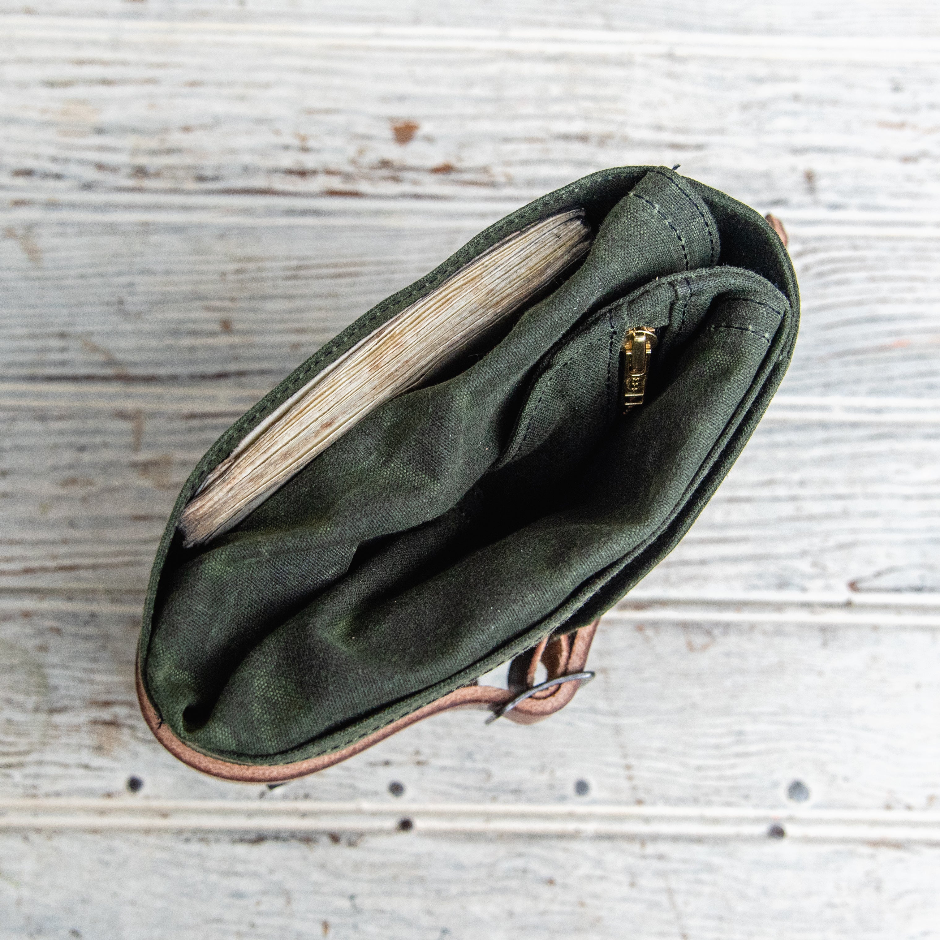 /color-moss with Brown Leather