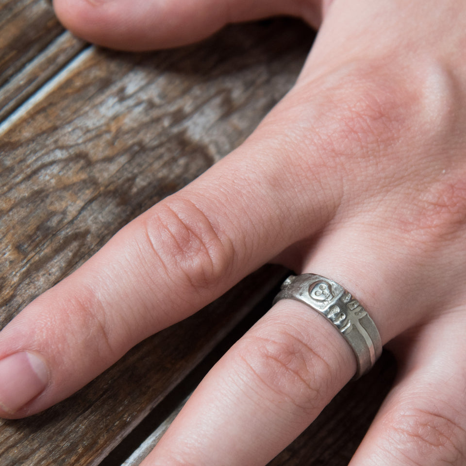 Till Death Us Do Part Ring – Merry Mishap in White Bronze