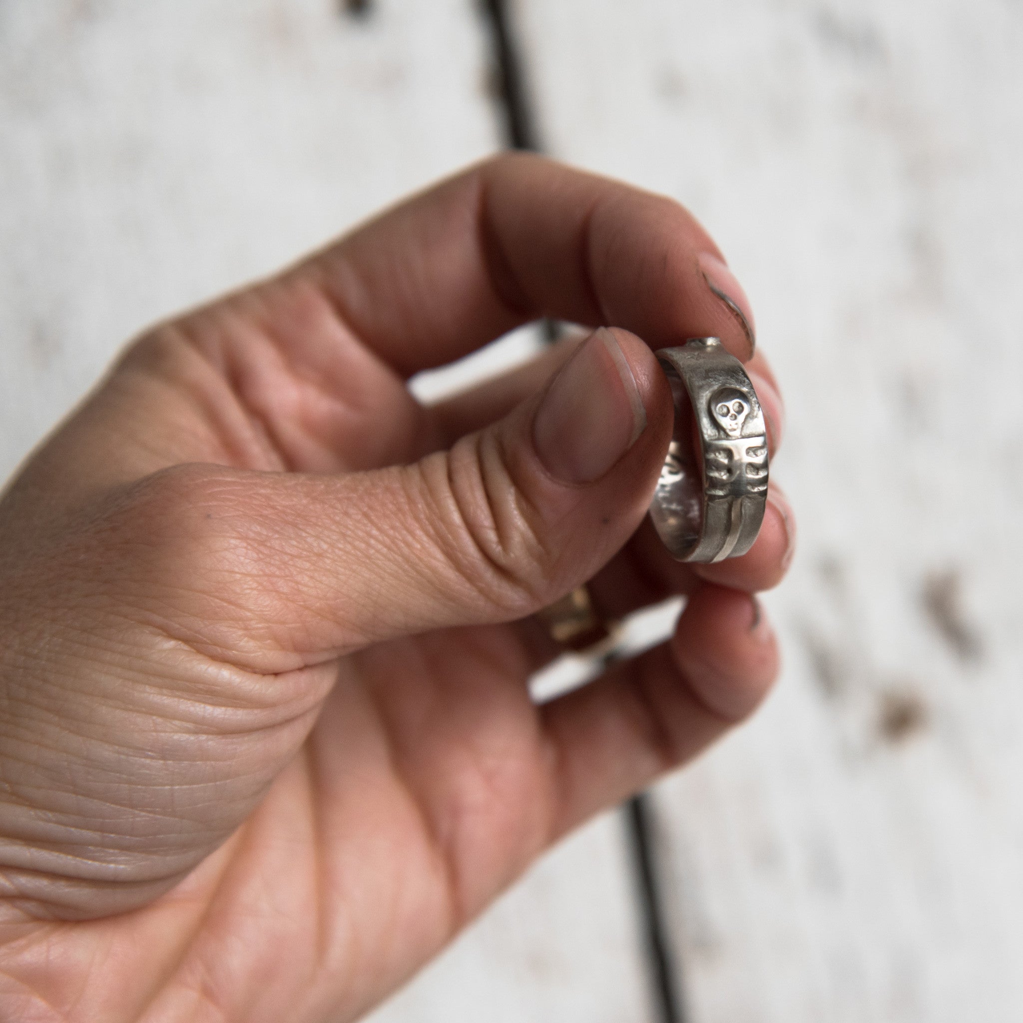 Till Death Us Do Part Ring – Merry Mishap in White Bronze