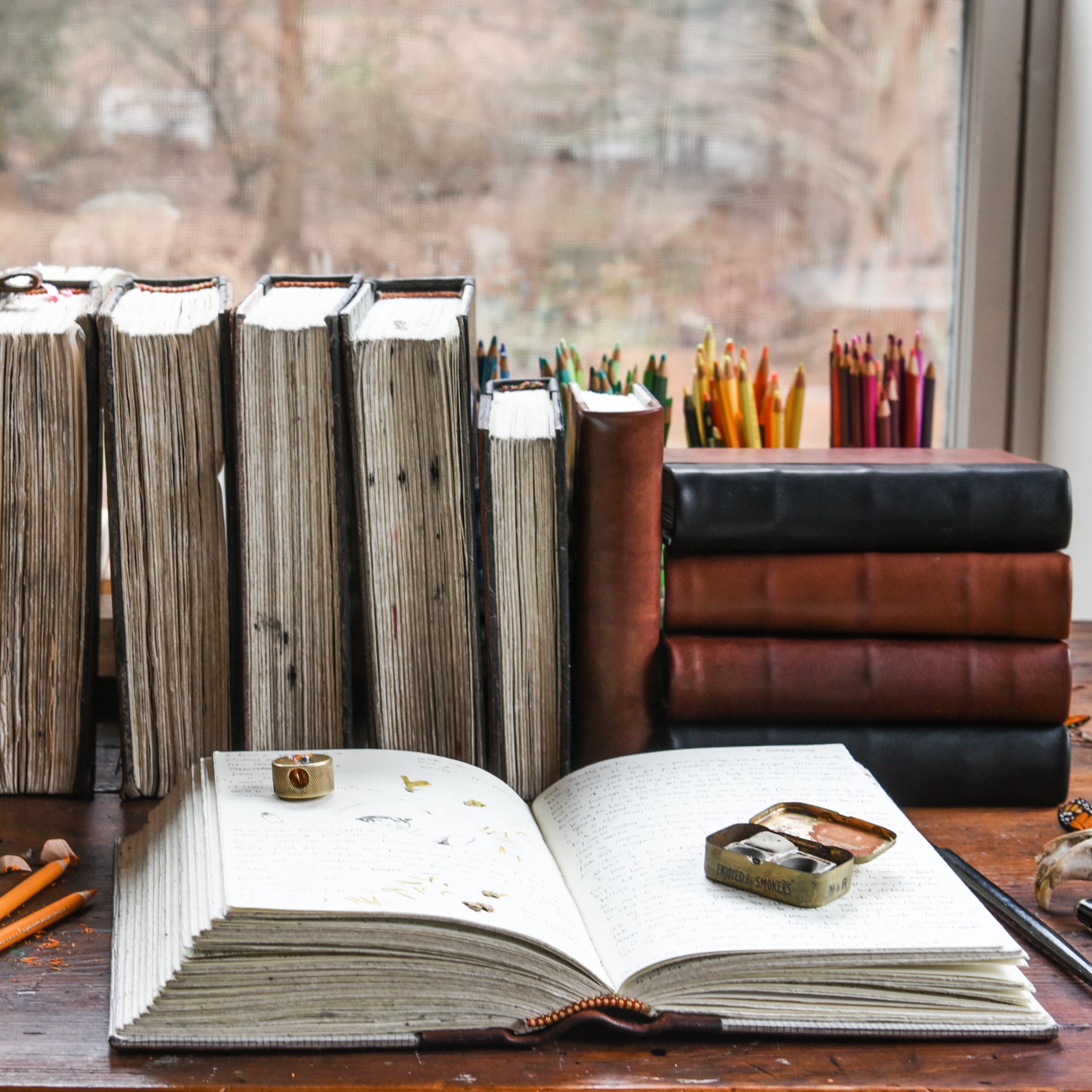 Harper Hand-Bound Leather Tome (Brown)