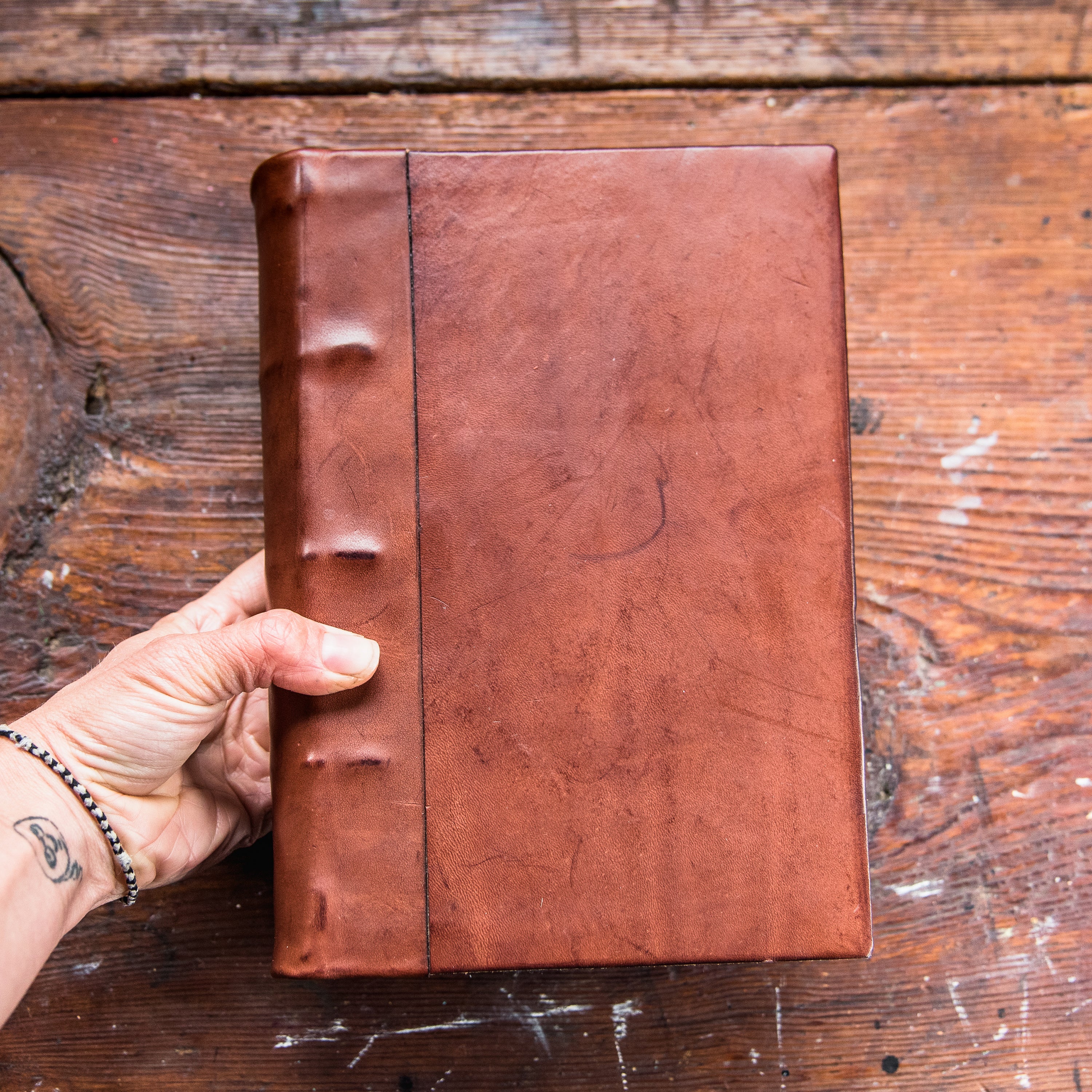 Harper Hand-Bound Leather Tome (Brown)