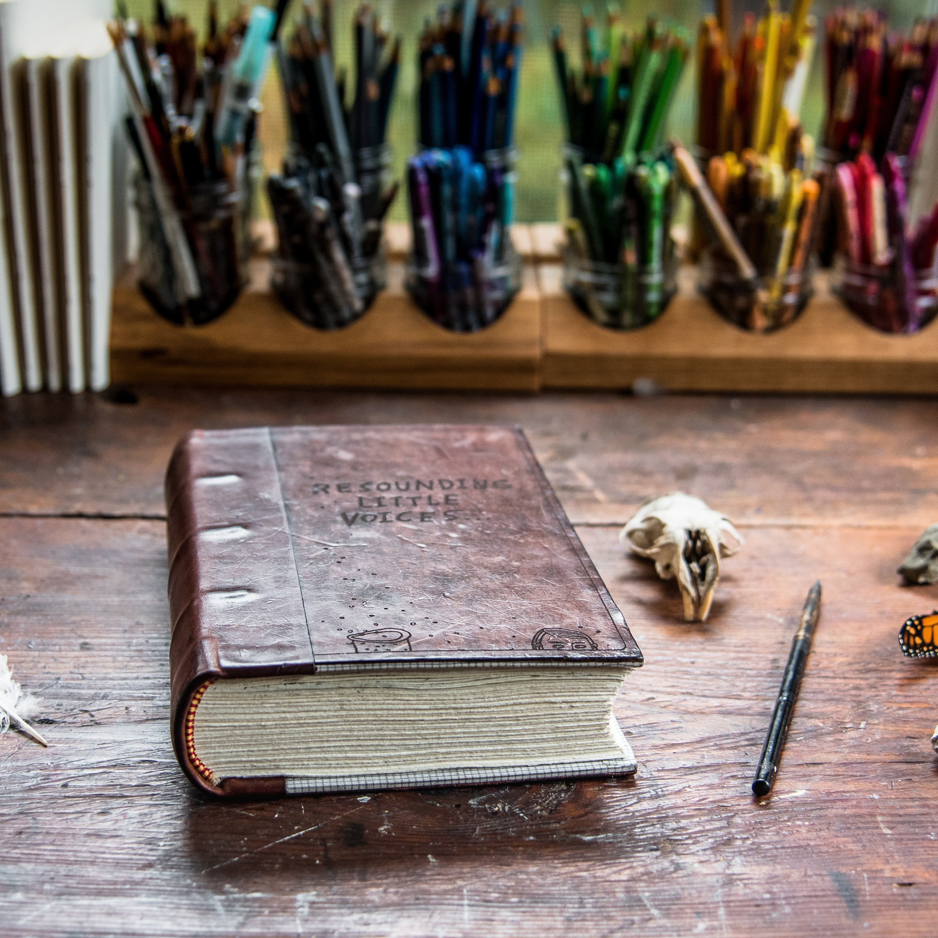 Harper Hand-Bound Leather Tome (Brown)