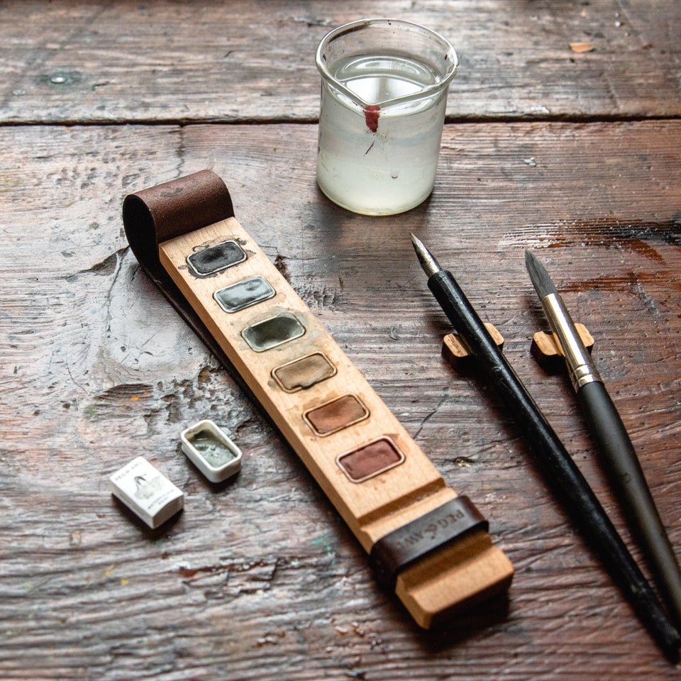Brush Rest Trio made from Reclaimed American Chestnut