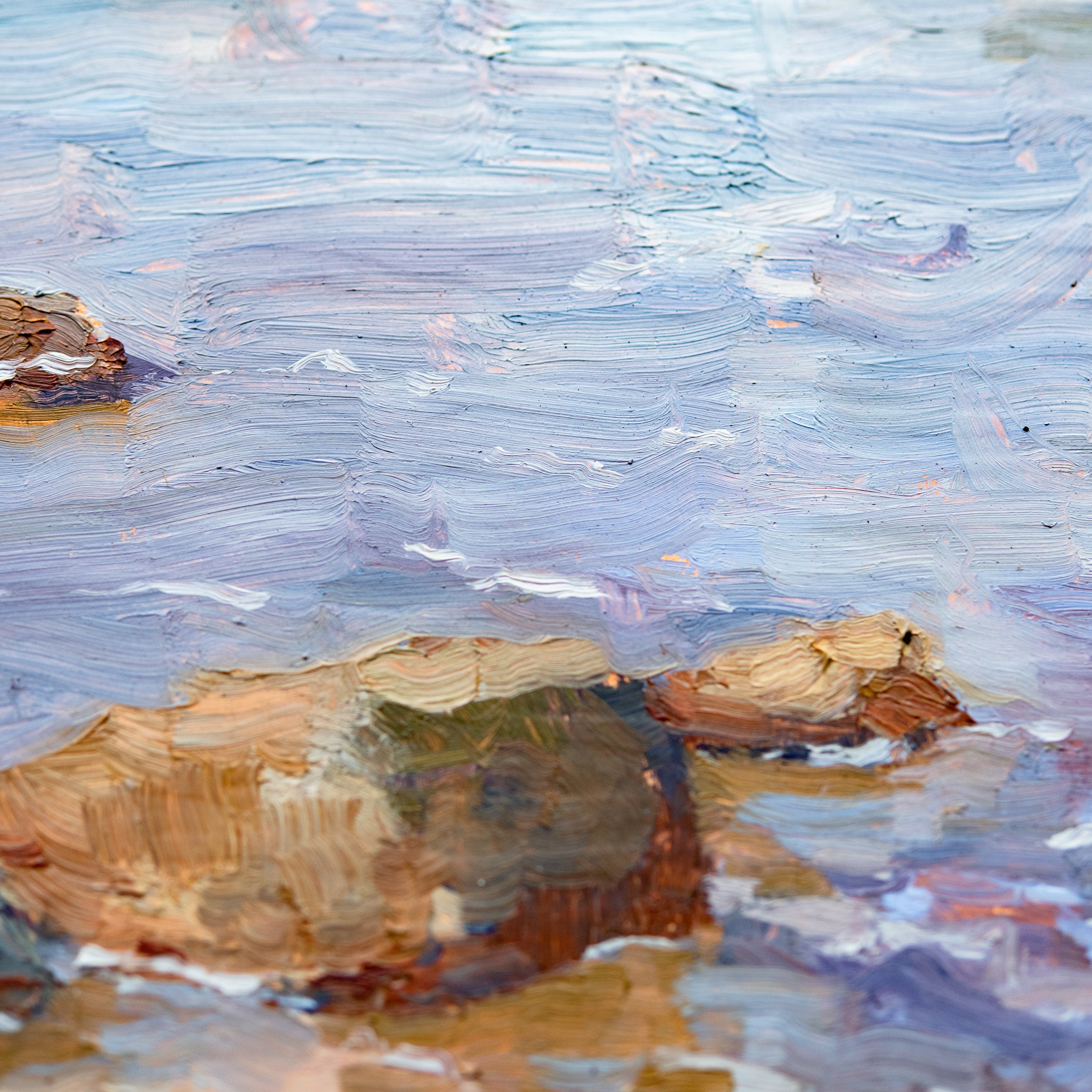 Framed Original Plein Air Painting by Walter Kent: Indian Lake, 2022