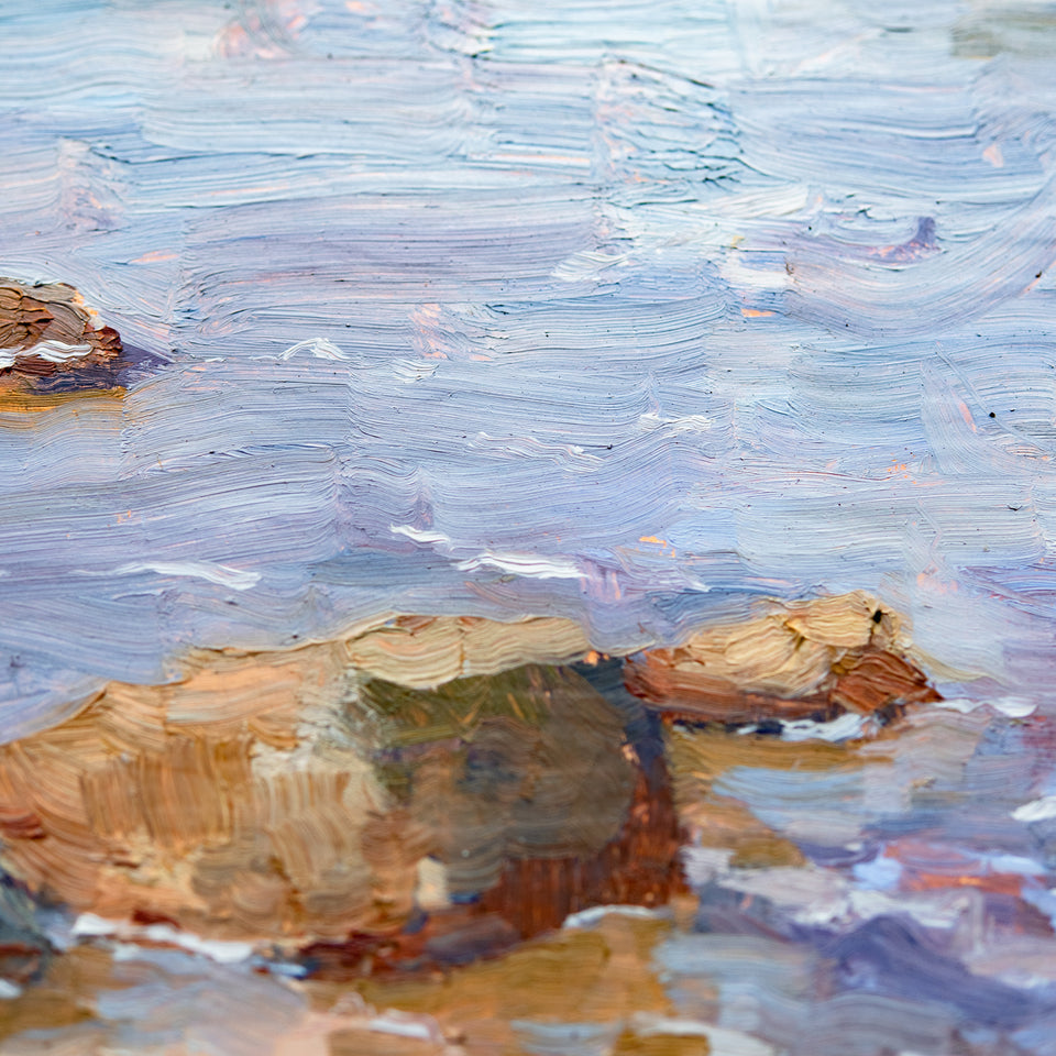 Framed Original Plein Air Painting by Walter Kent: Indian Lake, 2022