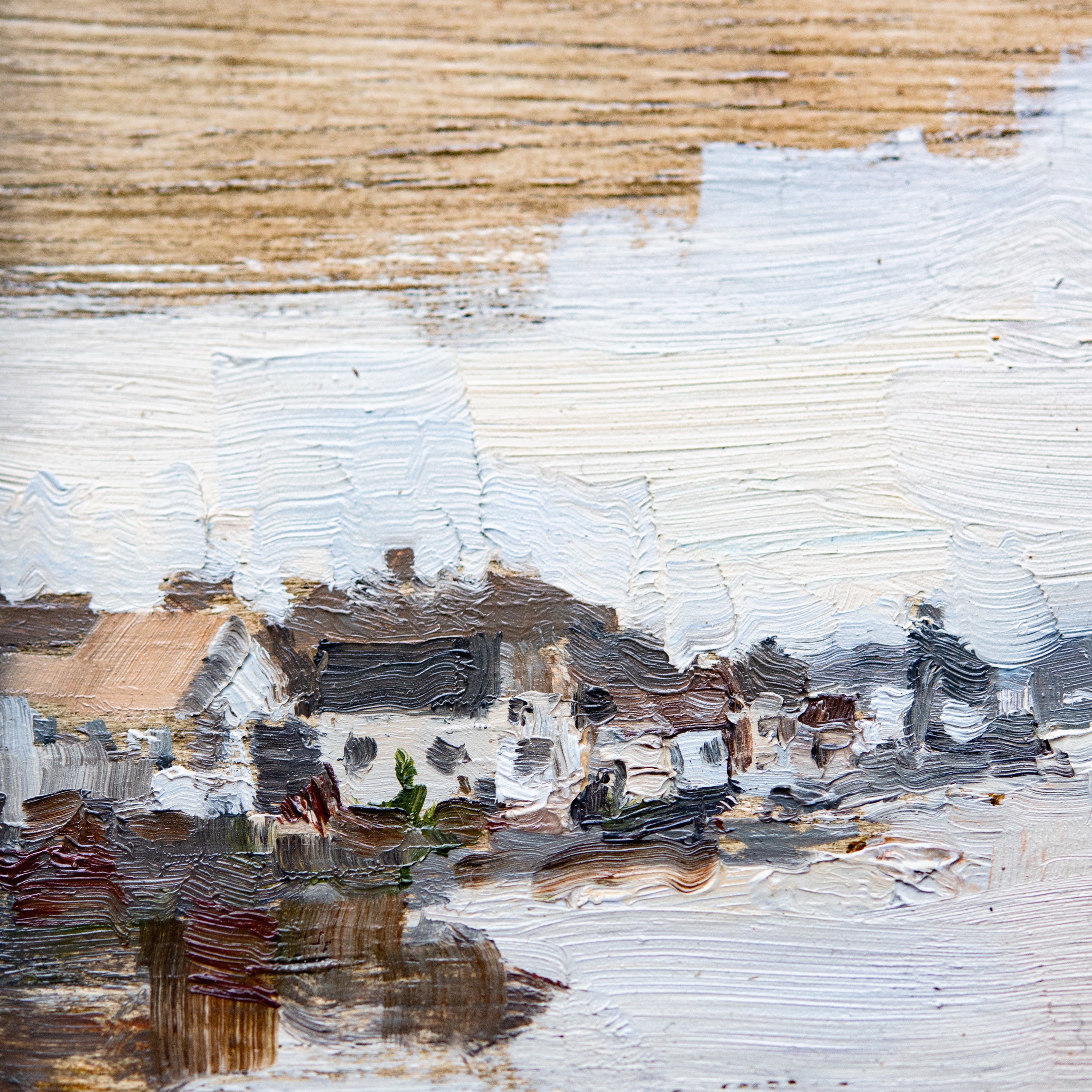 Framed Original Plein Air Painting by Walter Kent: Barnegat Bay, 2020