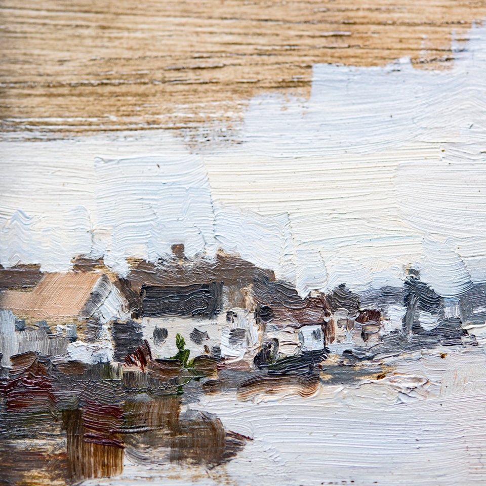 Framed Original Plein Air Painting by Walter Kent: Barnegat Bay, 2020