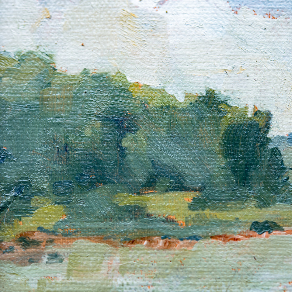 Framed Original Plein Air Painting by Walter Kent: Delaware Water Gap No. 3, 2021