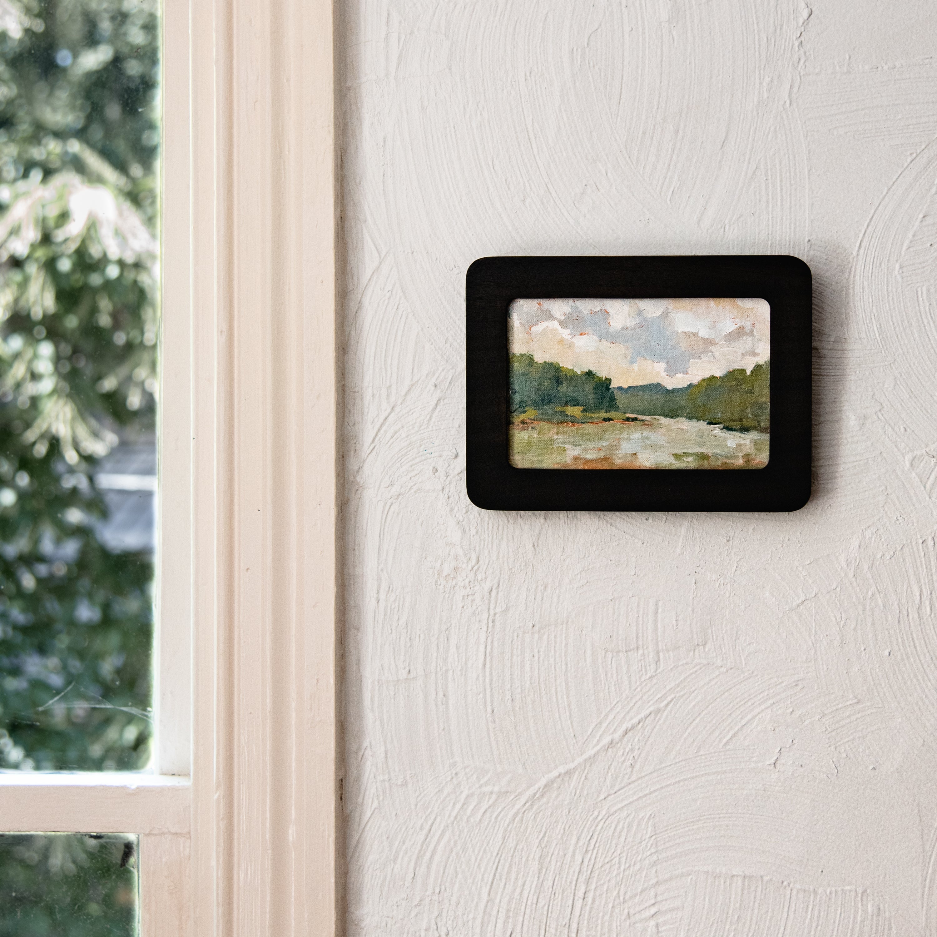 Framed Original Plein Air Painting by Walter Kent: Delaware Water Gap No. 3, 2021