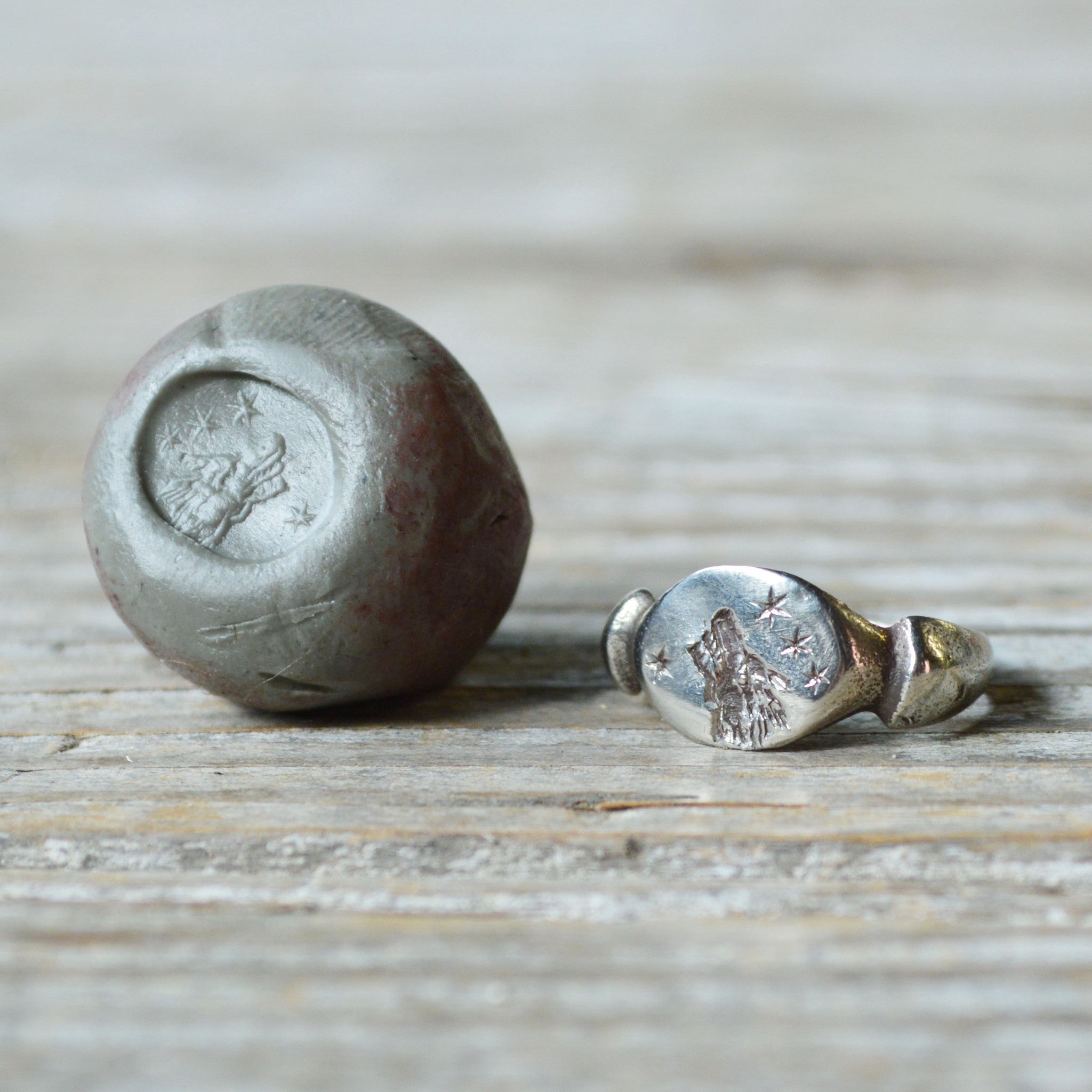 Wolf + Stars Ring