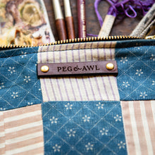 Custom Pouch with Early 1900s Quilt Block: Adelina