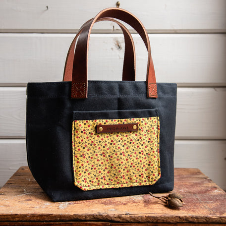 Pipit Tote with Mid-Century Cotton: Agnes