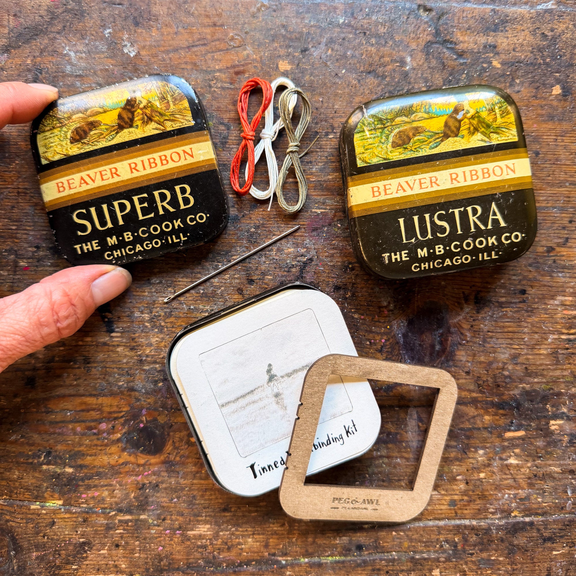 Beaver Tinned Bookbinding Kit