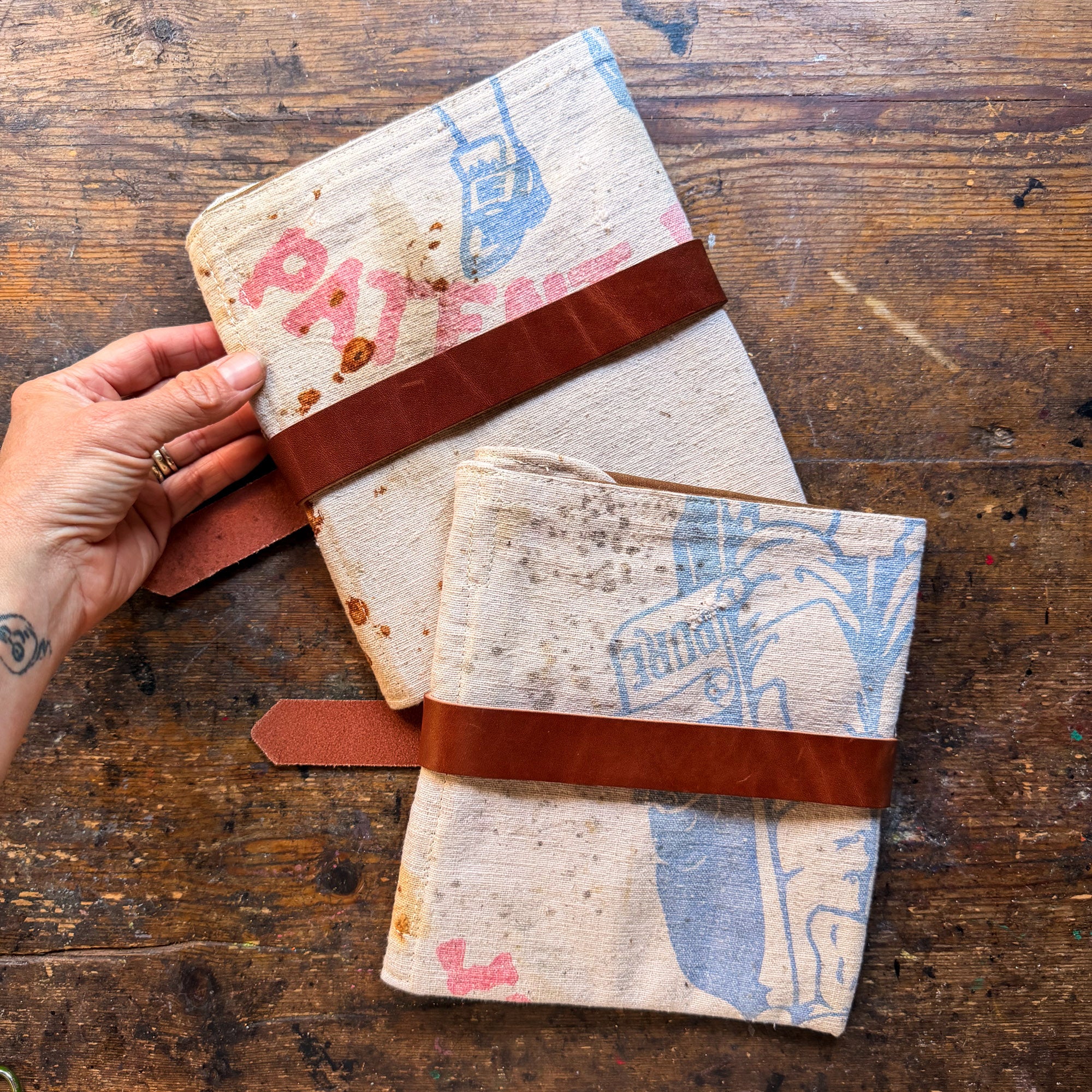 Sendak Artist Roll with Mid-Century Flour Sack: Ben Franklin