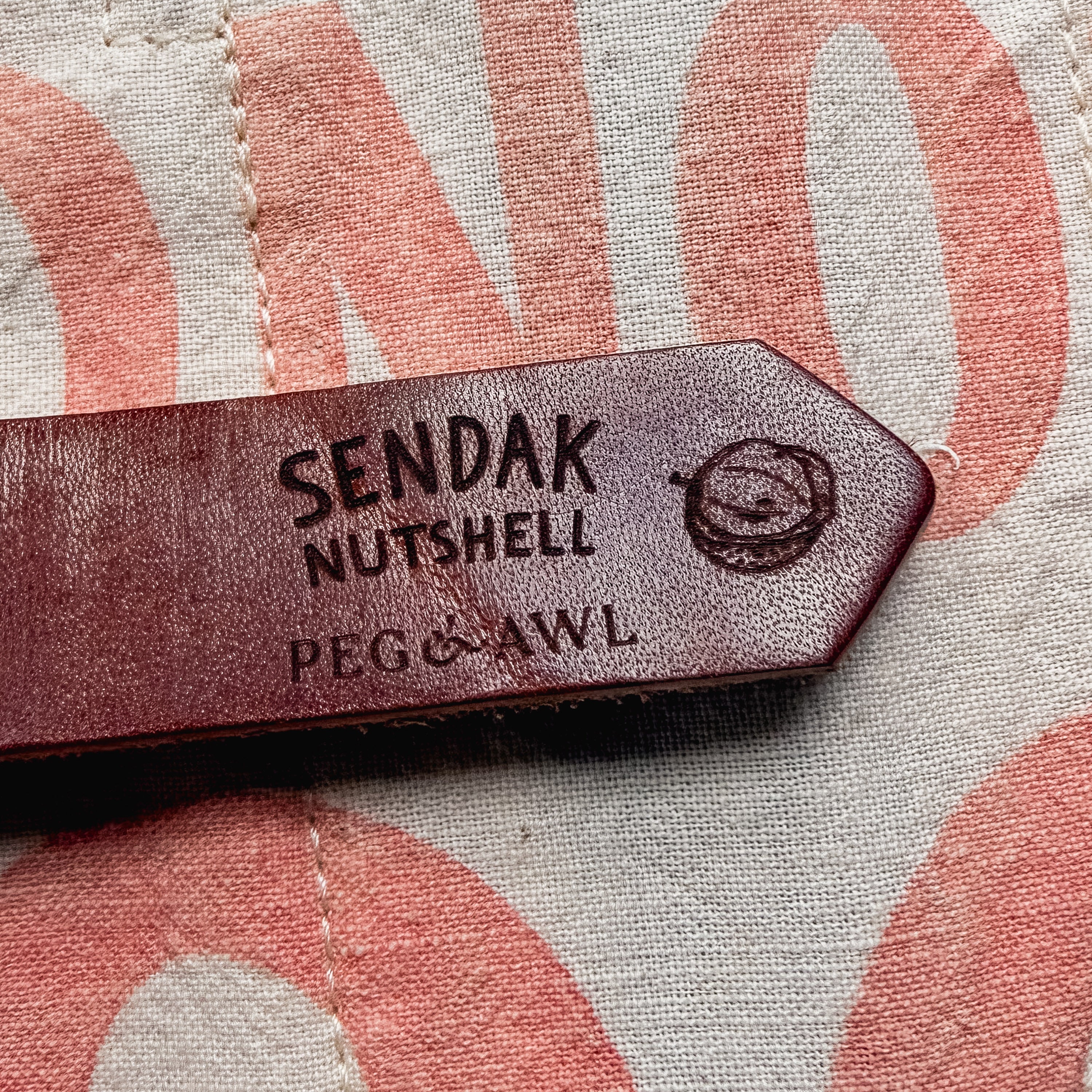 Sendak Nutshell Artist Roll with Vintage Feedsack: Blue Letters