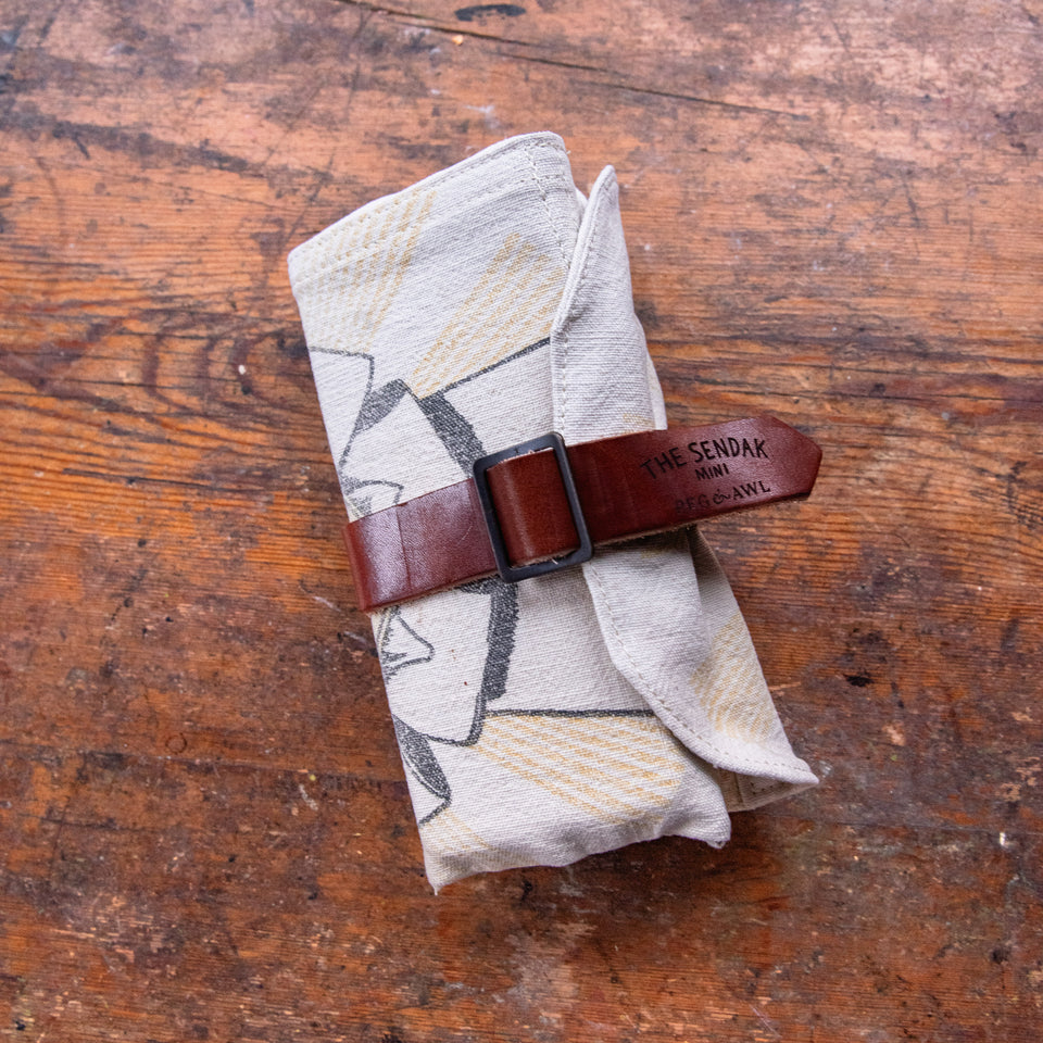 Sendak Mini Artist Roll with Vintage Feedsack: Blue Ribbon