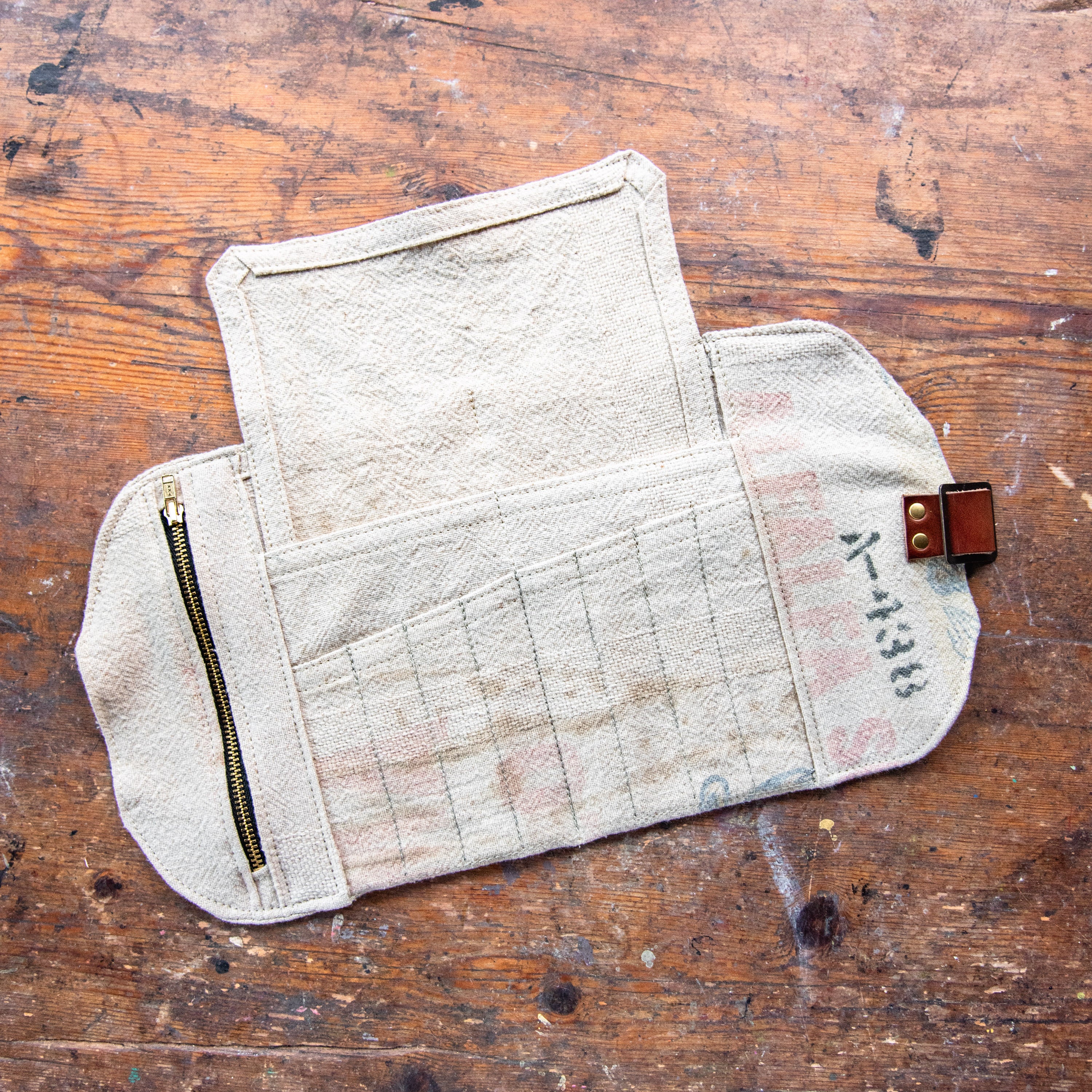 Sendak Mini Artist Roll with Vintage Feedsack: Bull