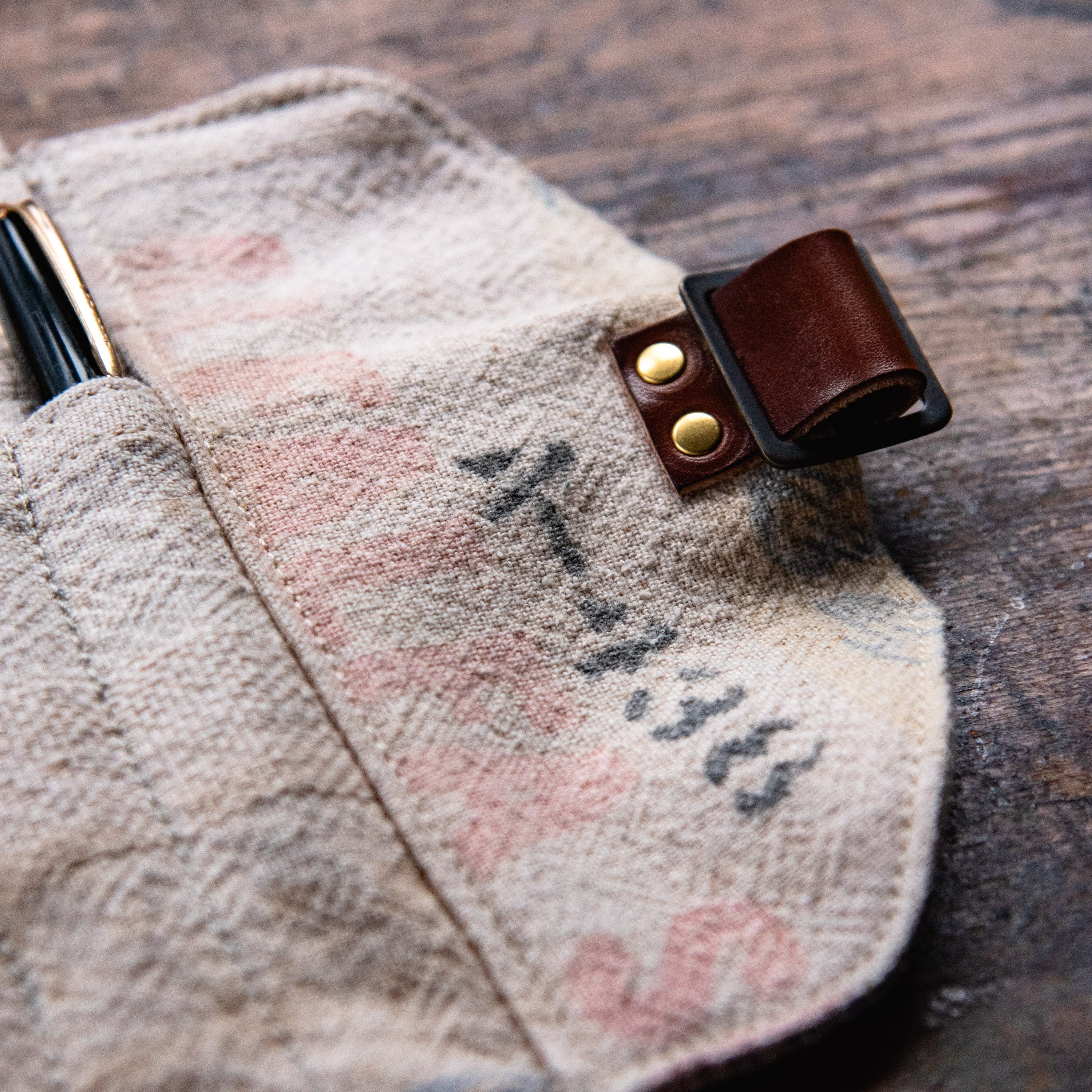 Sendak Mini Artist Roll with Vintage Feedsack: Bull