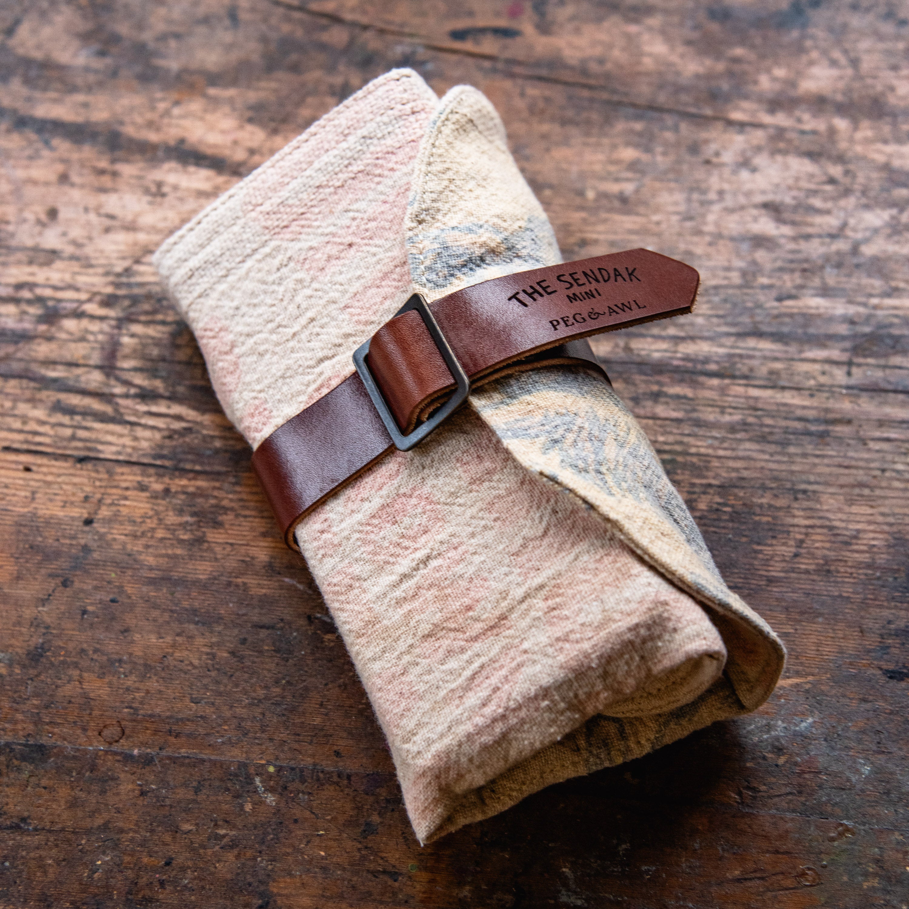 Sendak Mini Artist Roll with Vintage Feedsack: Bull