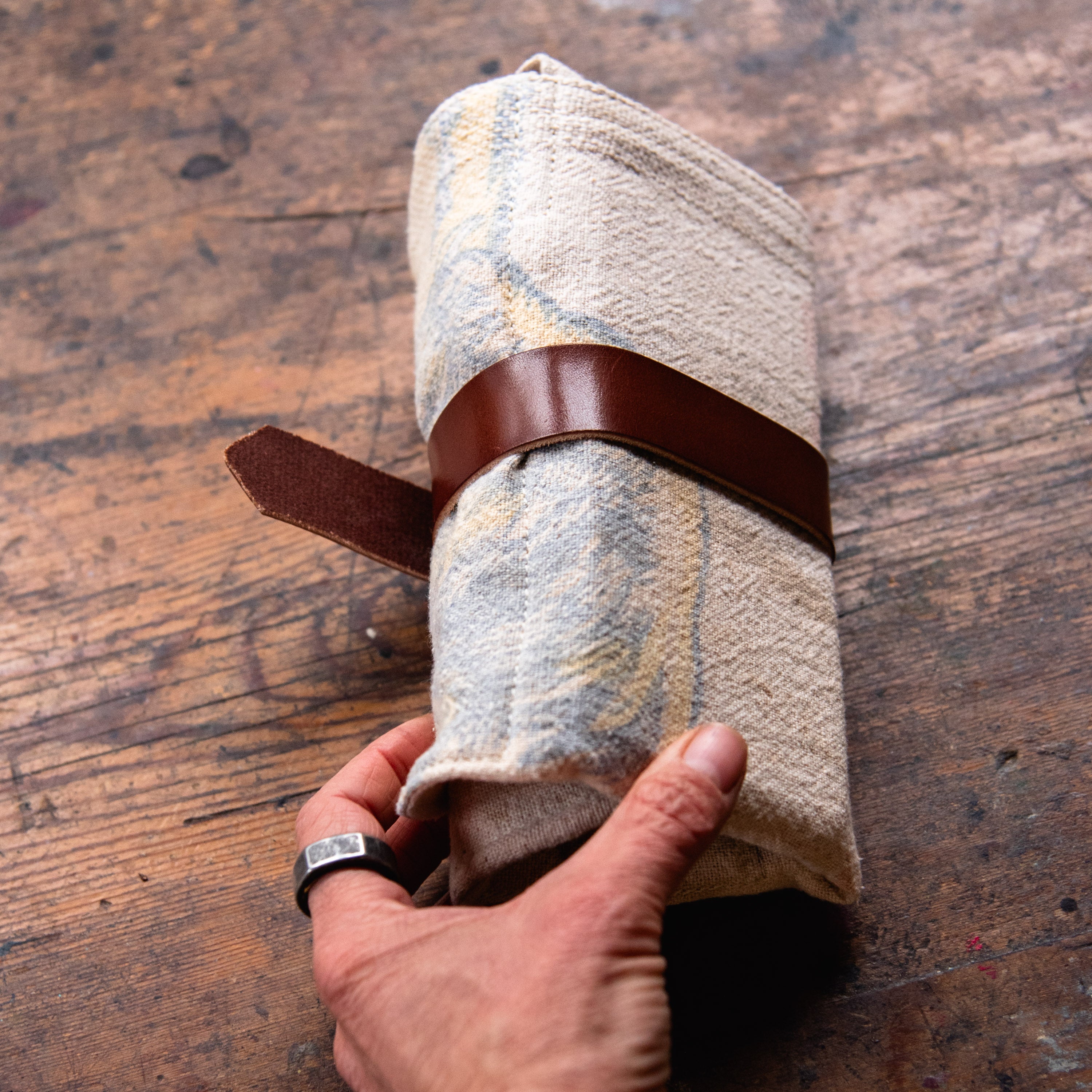 Sendak Mini Artist Roll with Vintage Feedsack: Bull