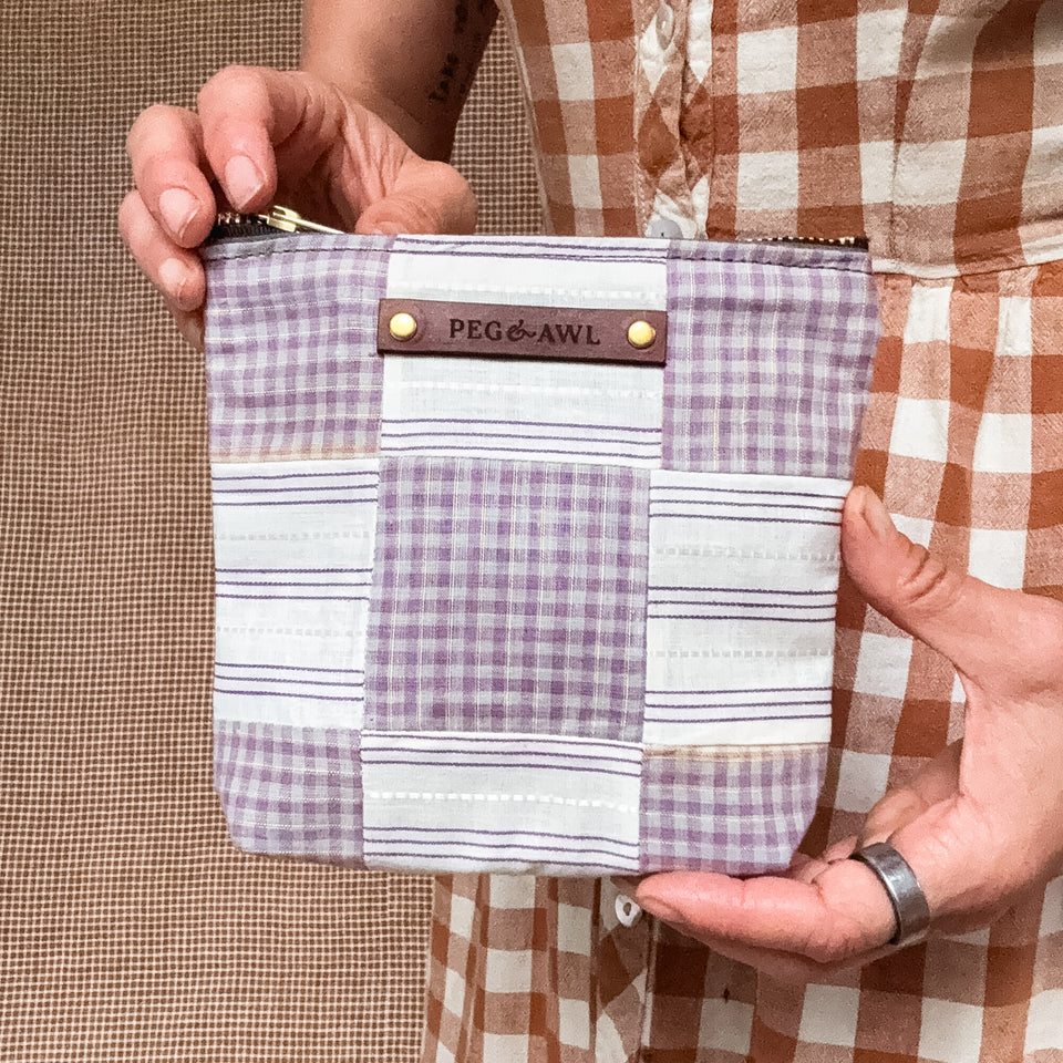 Custom Pouch with Early 1900s Quilt Block: Camila
