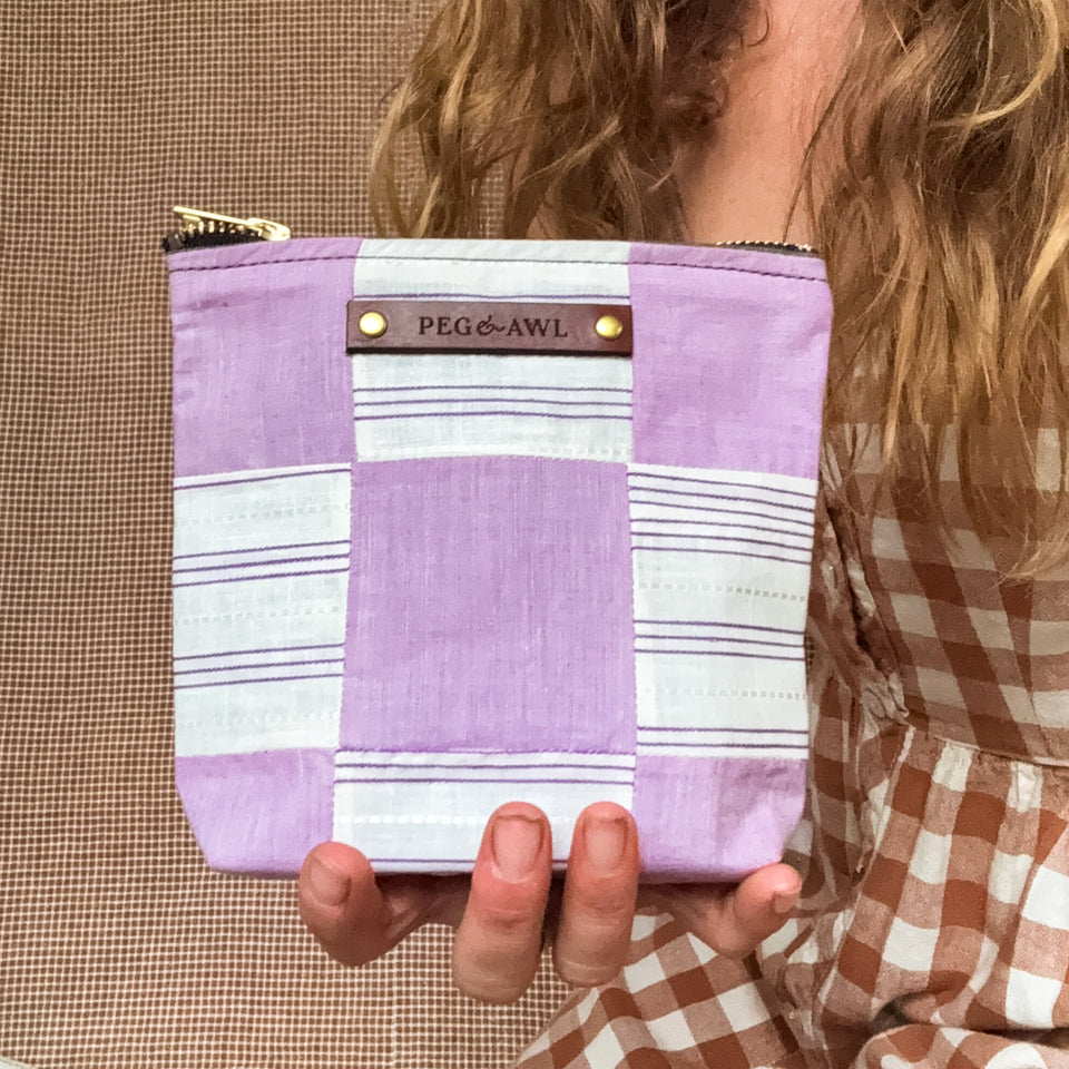 Custom Pouch with Early 1900s Quilt Block: Camila