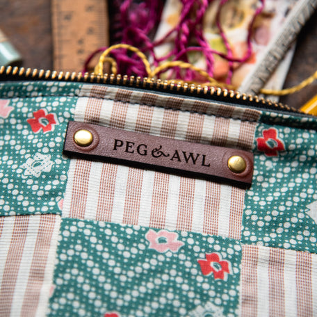 Custom Pouch with Early 1900s Quilt Block: Carol