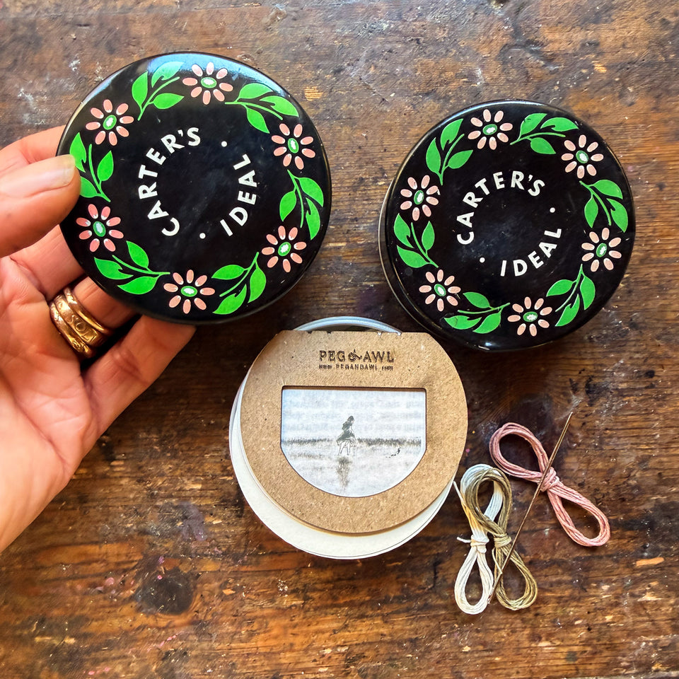 Carter’s Ideal Round Tinned Bookbinding Kit