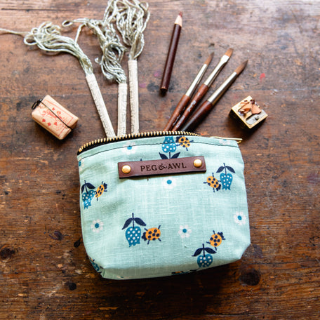 Saver Pouch with Midcentury Cotton: Celia