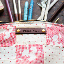 Custom Pouch with Early 1900s Quilt Block: Cherry #1