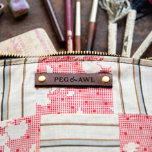 Custom Pouch with Early 1900s Quilt Block: Cherry #2