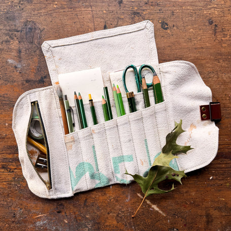 Sendak Mini Artist Roll with Vintage Feedsack: Clover