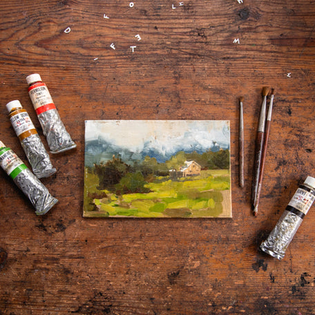 Framed Original Plein Air Painting by Walter Kent: Kerhonkson, NY