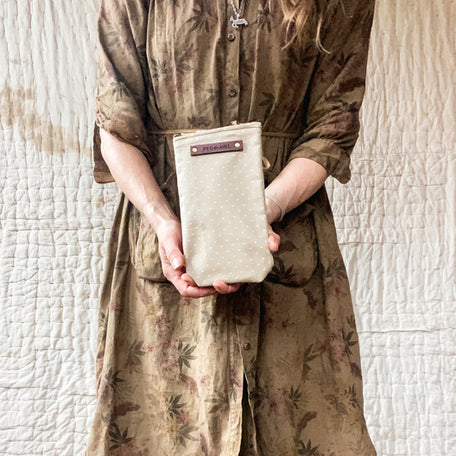 Scribbler Pouch with Vintage 1980s Cotton: Tilly