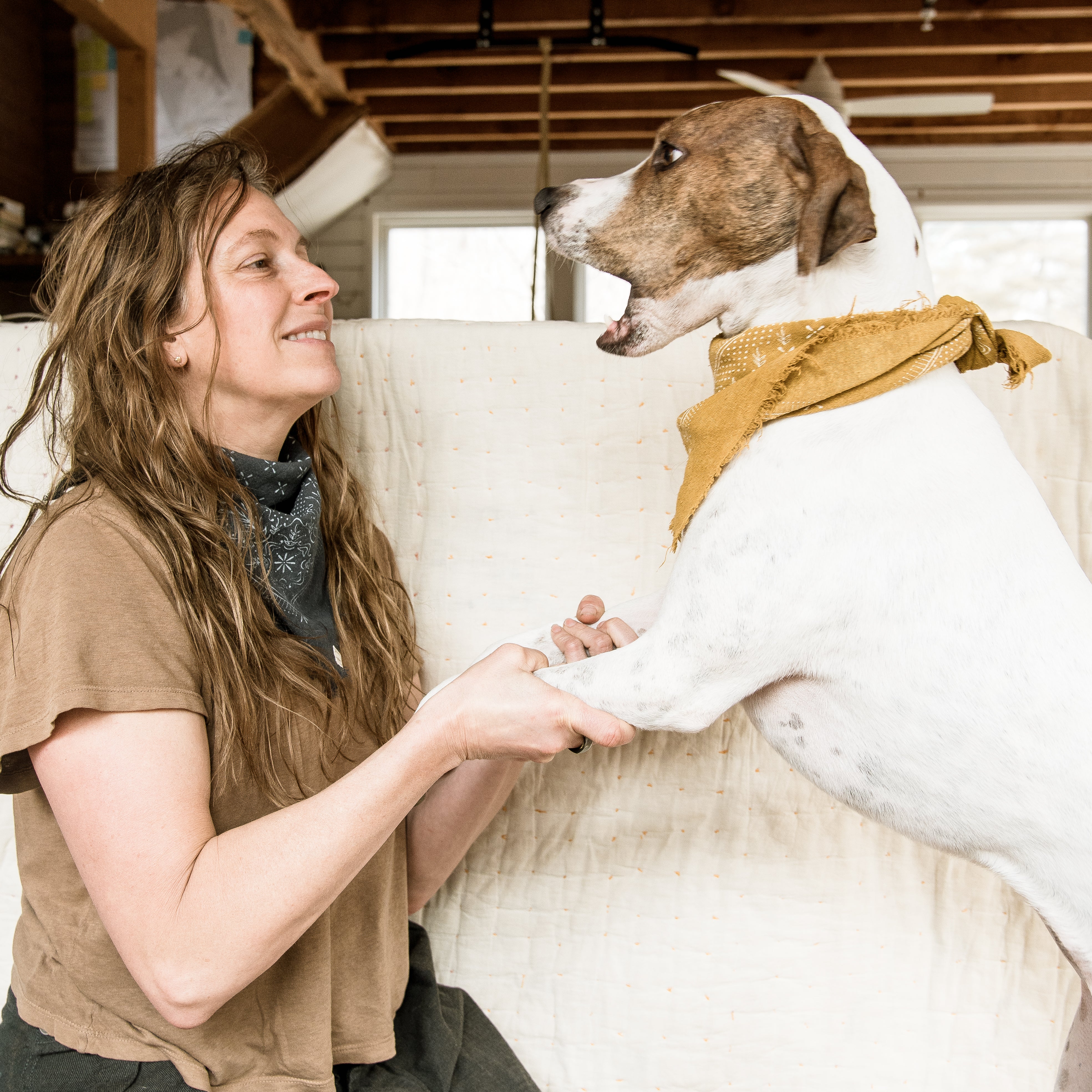 Naturally Dyed Silk Bandana Handmade by Eco Raw Studio