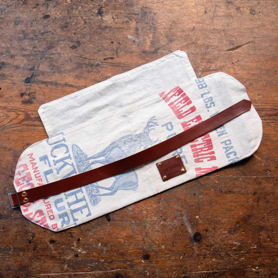 Sendak Artist Roll with Vintage Feedsack: Deer