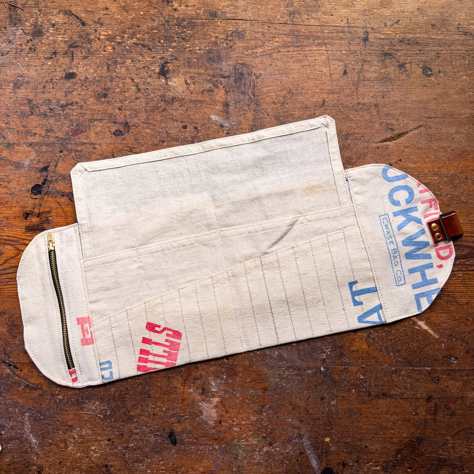 Sendak Artist Roll with Vintage Feedsack: Deer