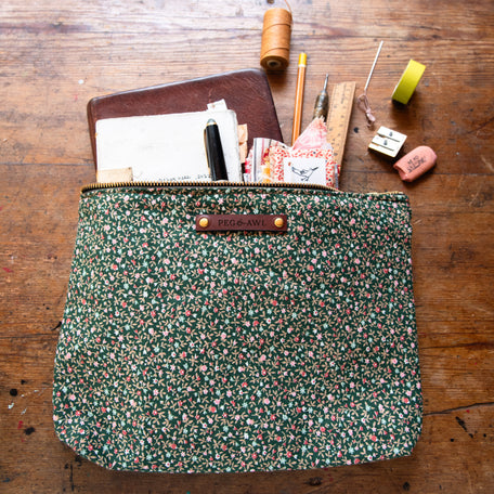 Maker Pouch with Vintage Cotton: Edna