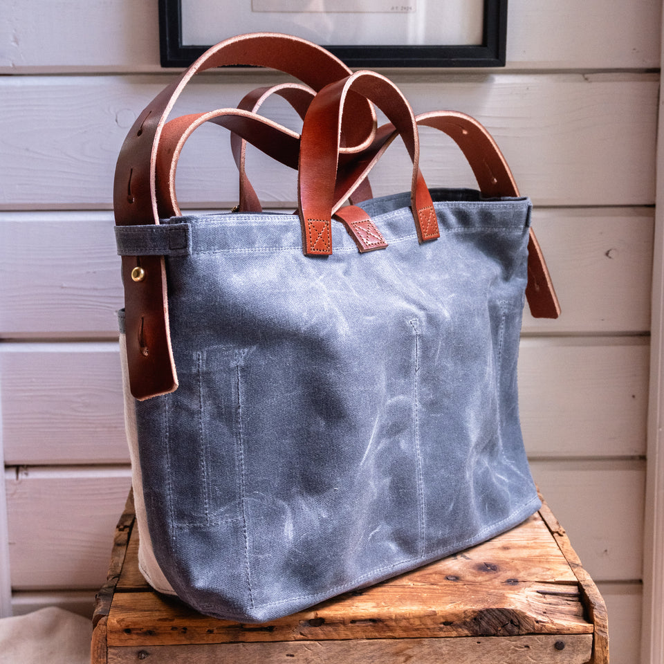 Standard Tote with Vintage Grass Seed Bag: Fancy