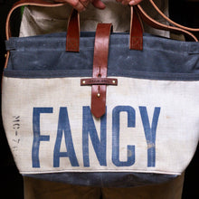 Standard Tote with Vintage Grass Seed Bag: Fancy