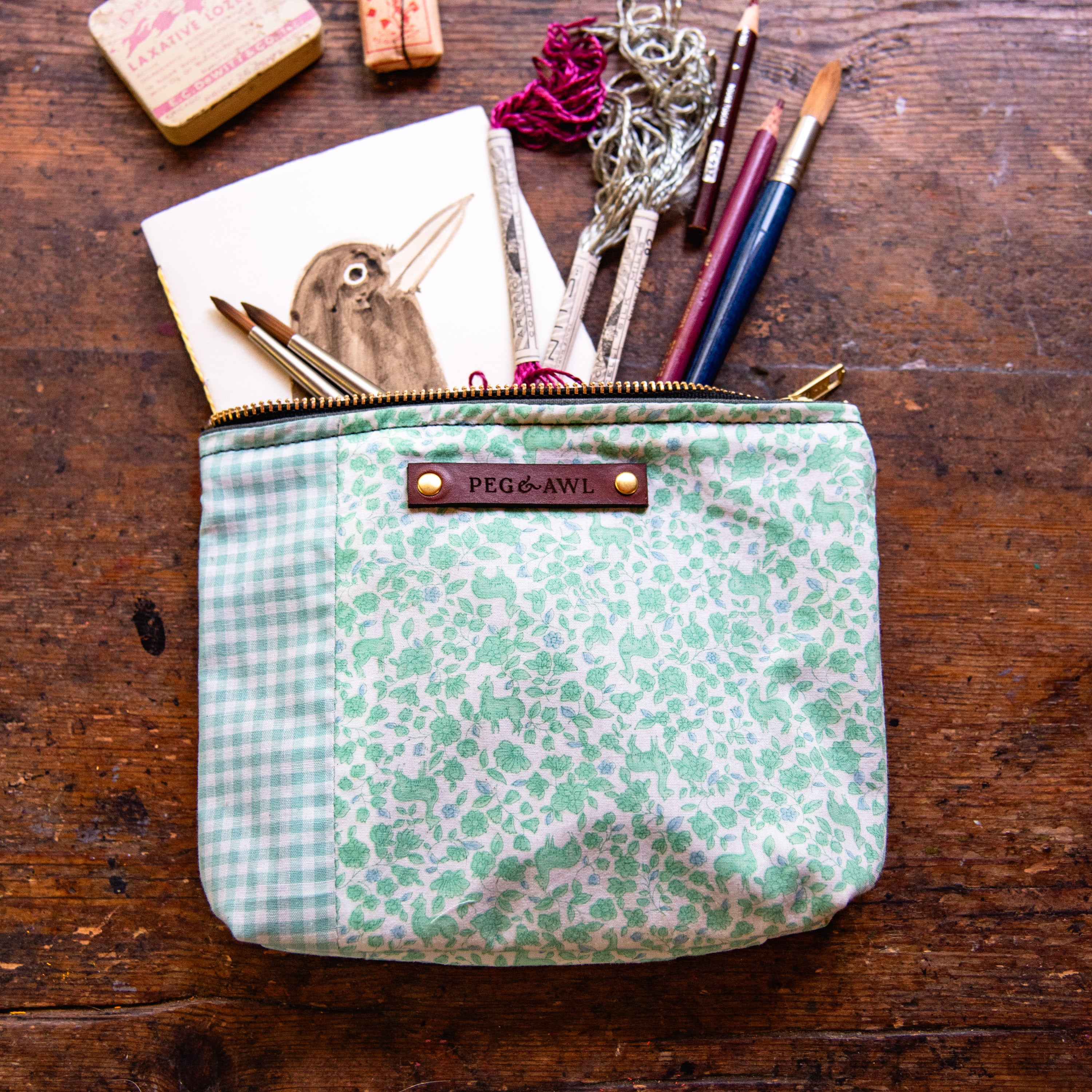 Keeper Pouch with Midcentury Cotton: Filomena