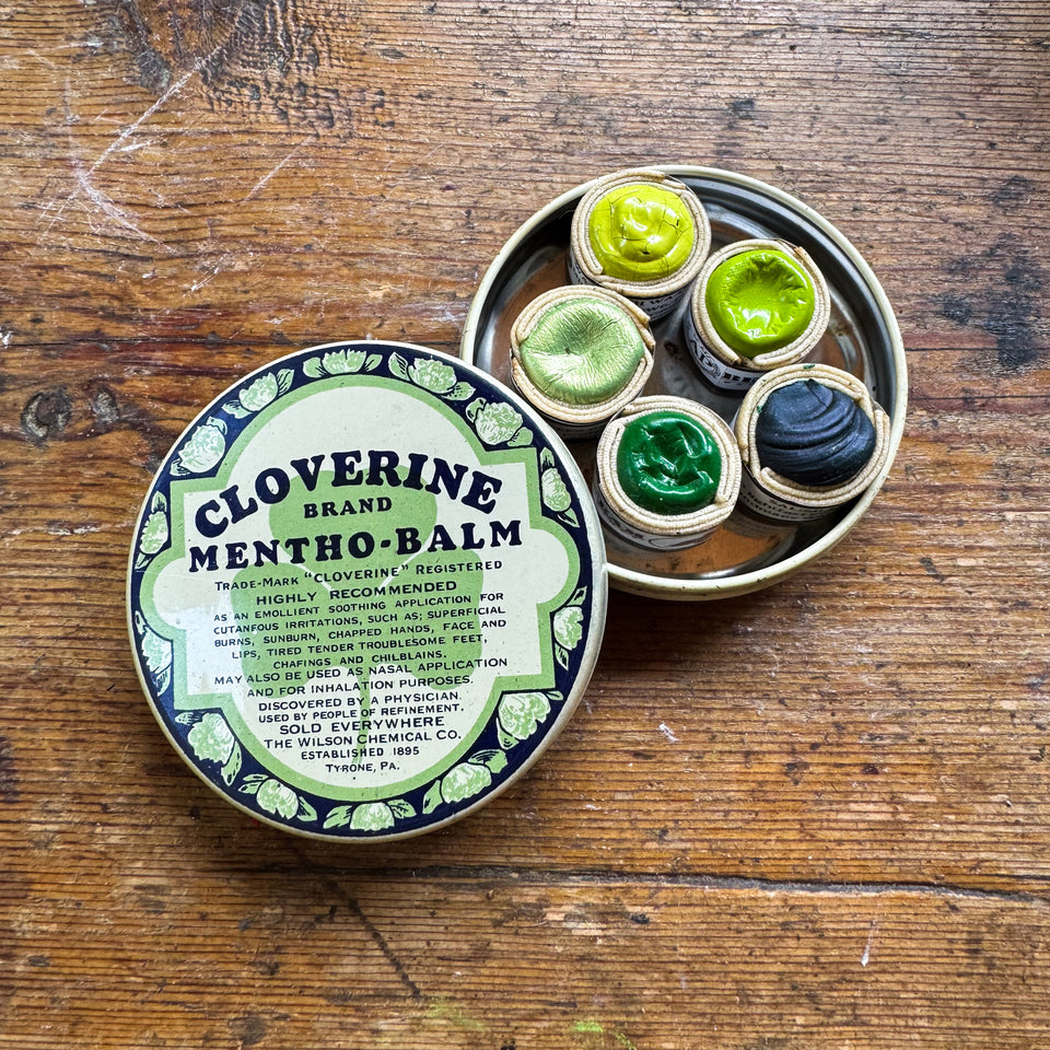 Cloverine Vintage Tin with Beam Paints