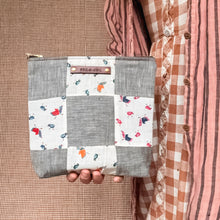 Custom Pouch with Early 1900s Quilt Block: James