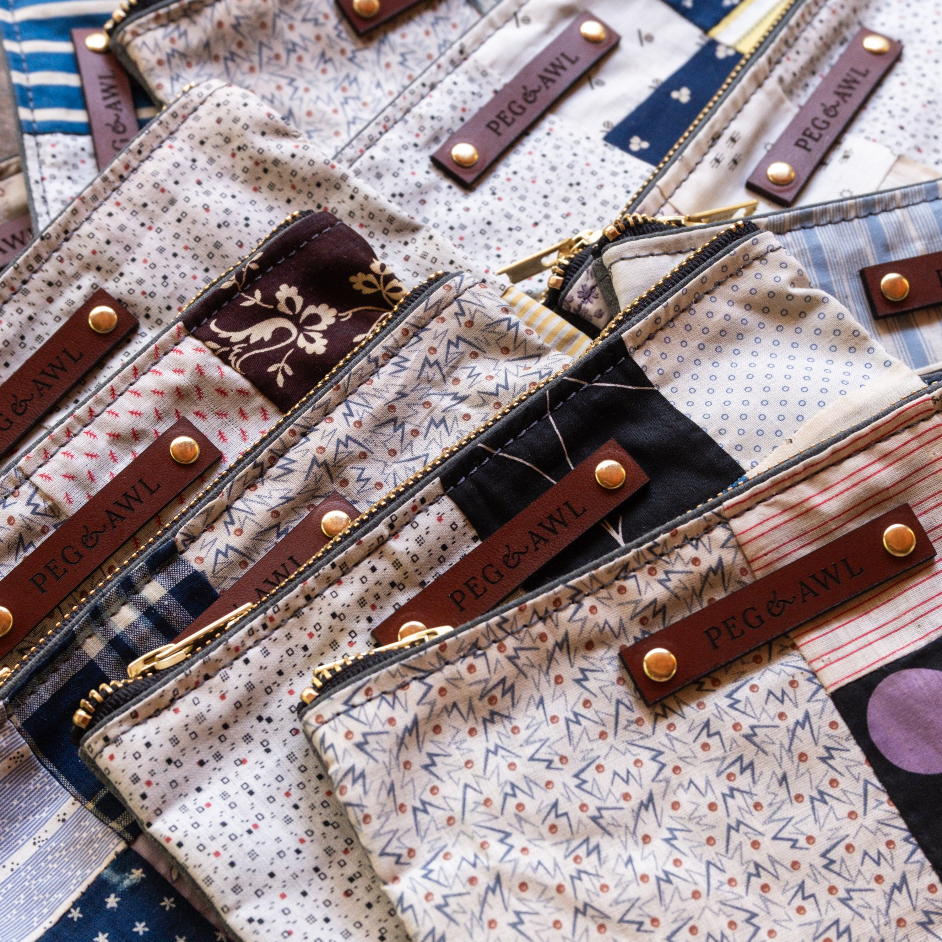 Pouch with Late 1800s Orphan Squares: Korben