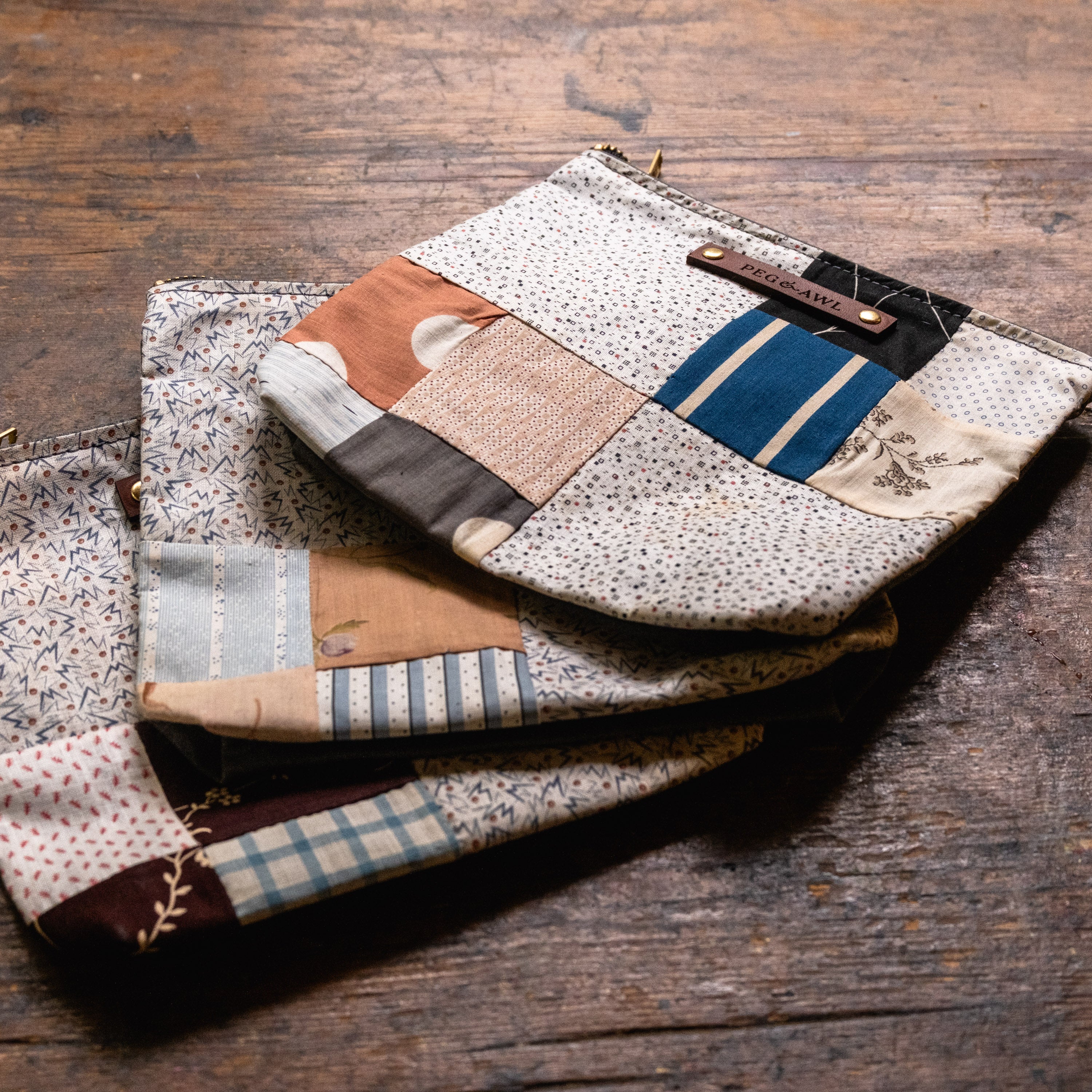 Pouch with Late 1800s Orphan Squares: Korben