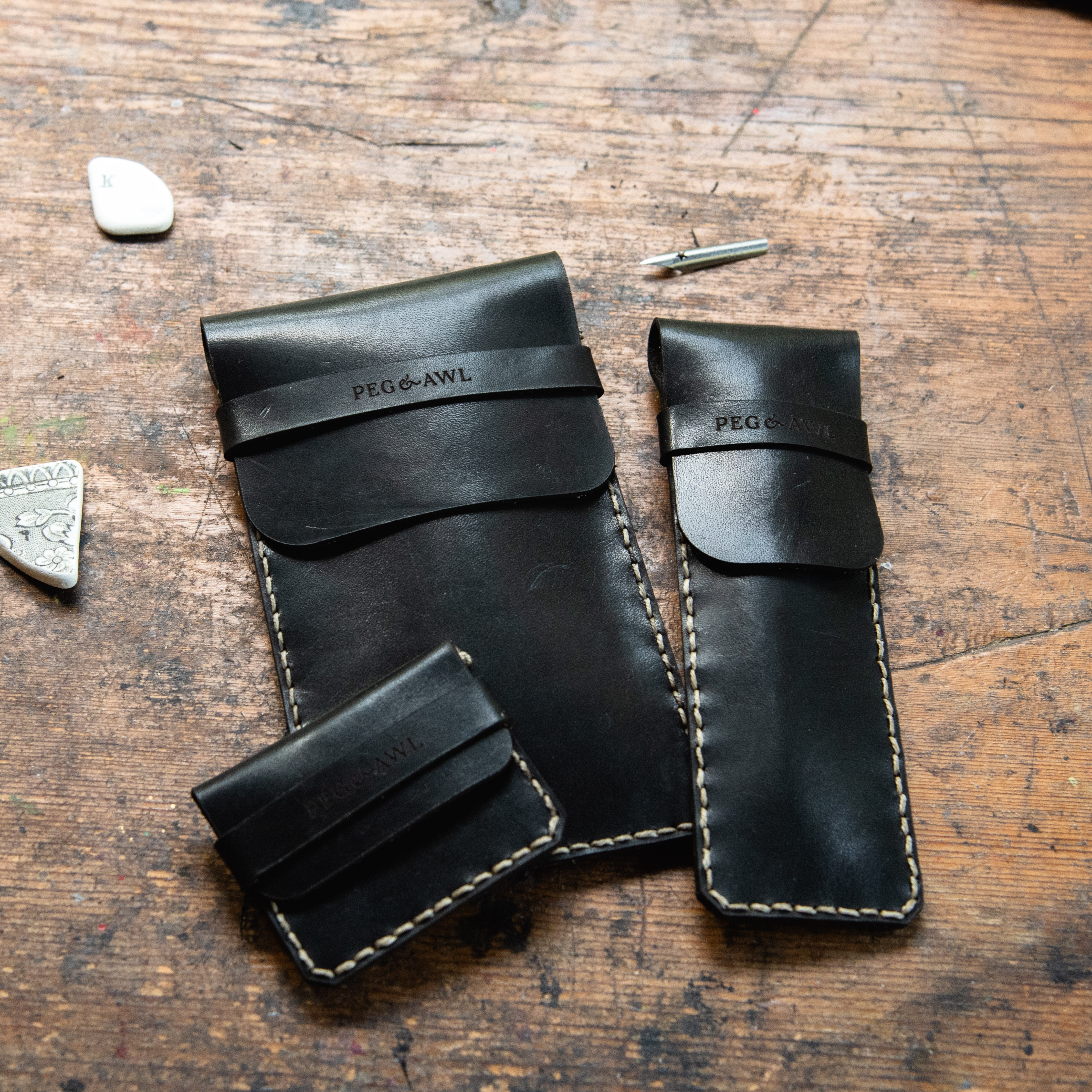 Leather Scraplings Pouch