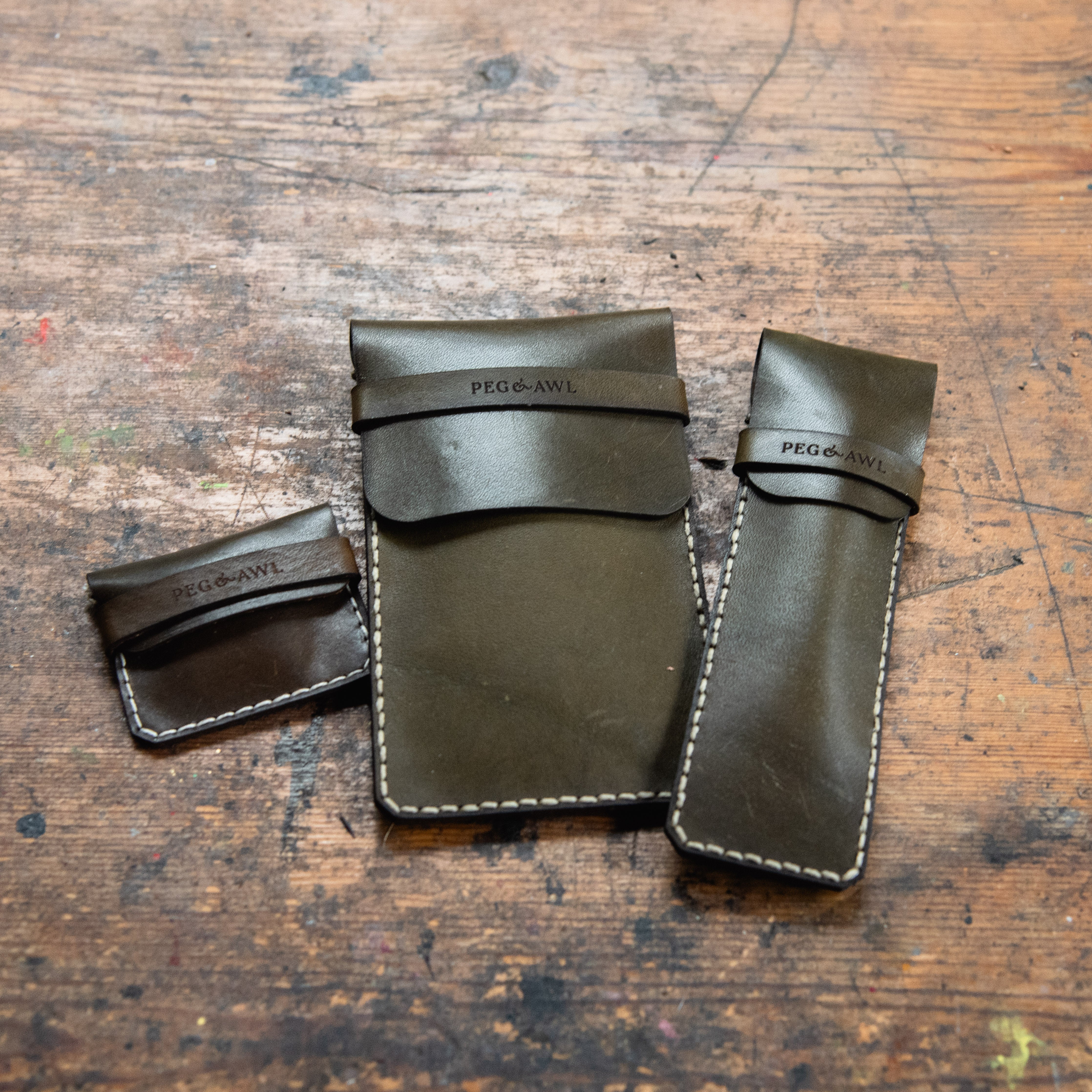 Leather Scraplings Pouch