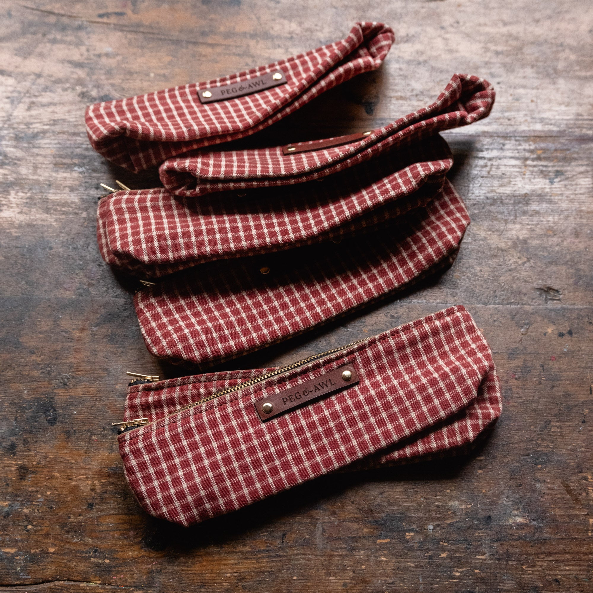 Drafter Pouch with 1980s Vintage Textile: Leidi