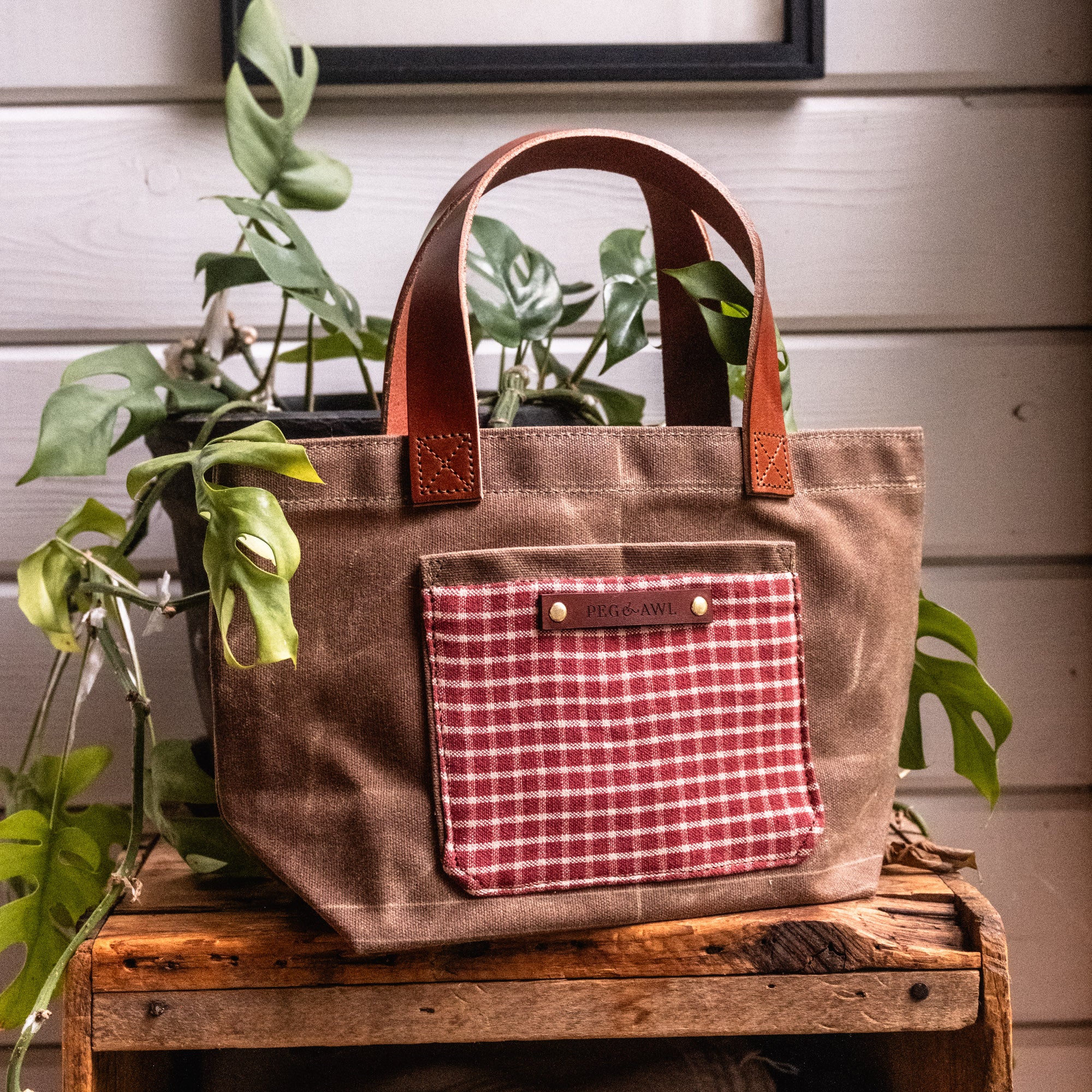 Pipit Tote with 1980s Vintage Textile: Leidi