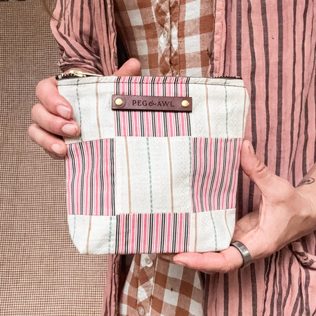 Custom Pouch with Early 1900s Quilt Block: Maddie